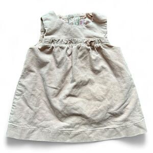 Zara Baby Corduroy Dress 62cm/2-3M — Neutral Cream Casual